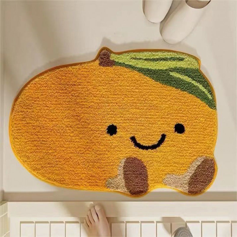 Lemon Slice Shape Bath Mat | Thrascher
