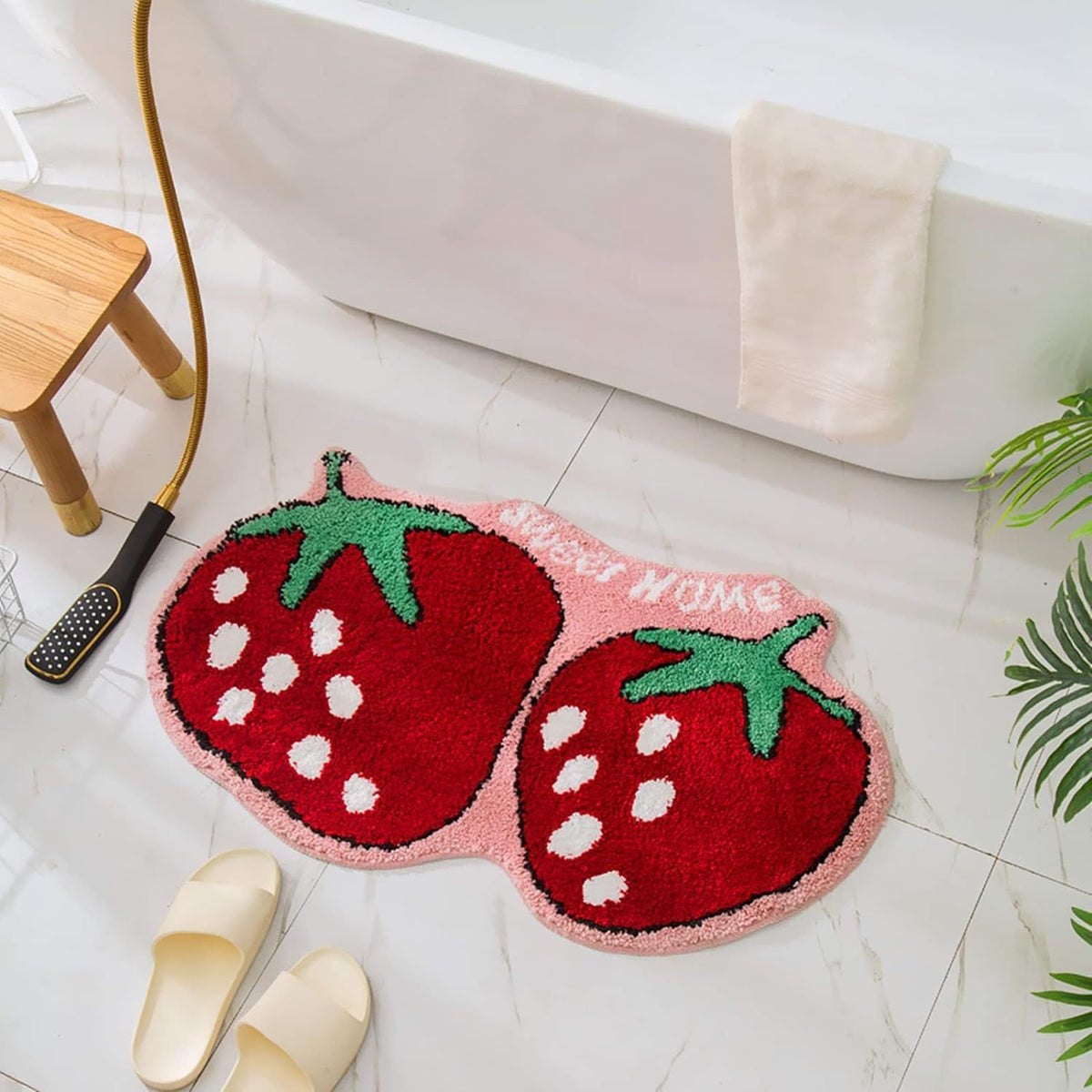 Lemon Slice Shape Bath Mat | Thrascher