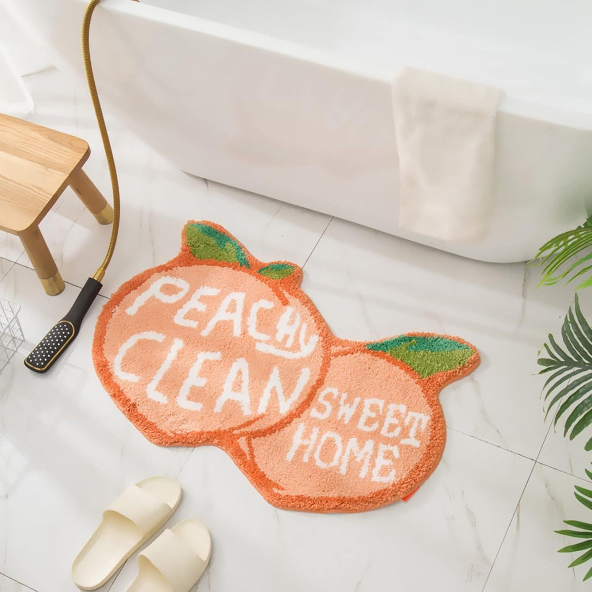 Lemon Slice Shape Bath Mat | Thrascher