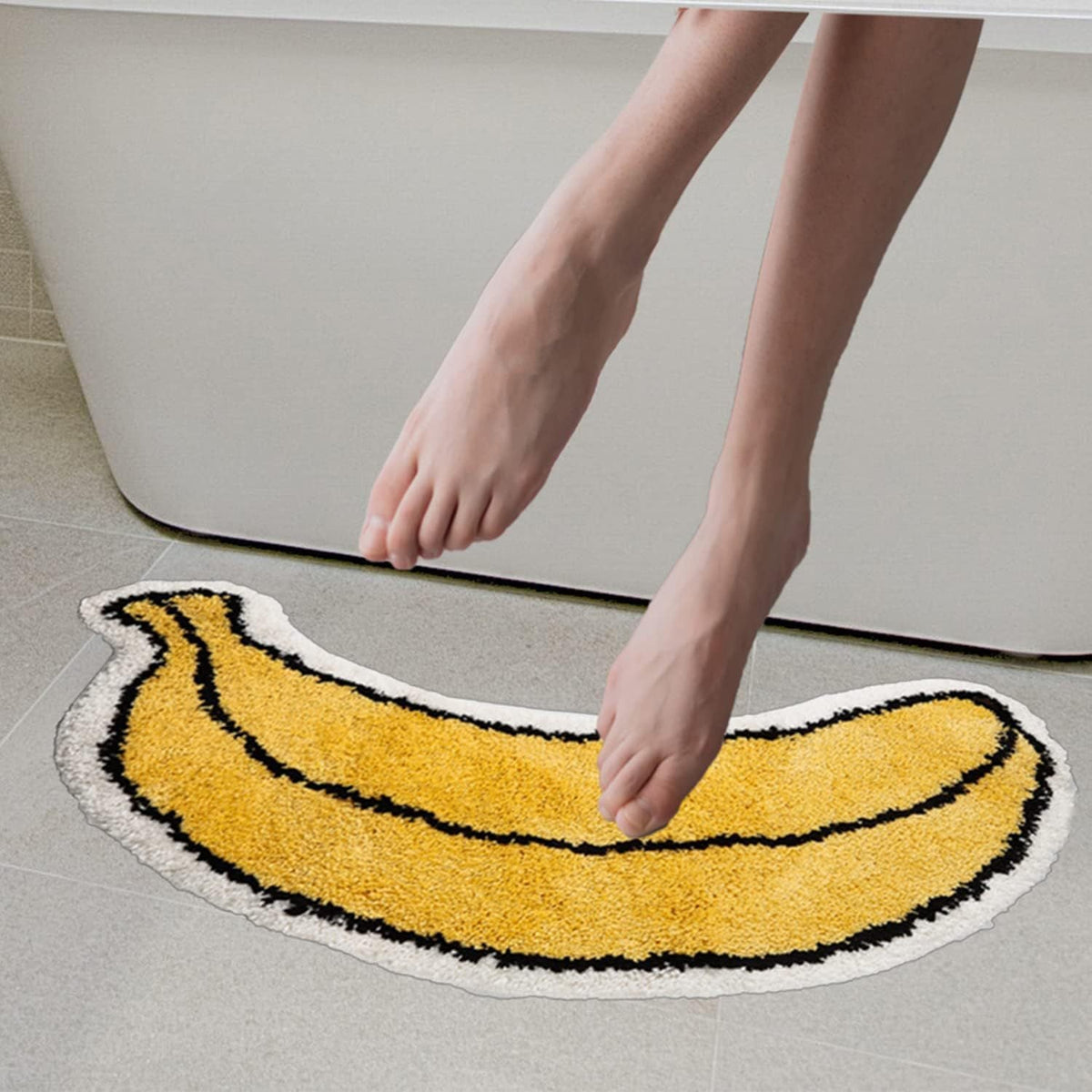 Lemon Slice Shape Bath Mat | Thrascher