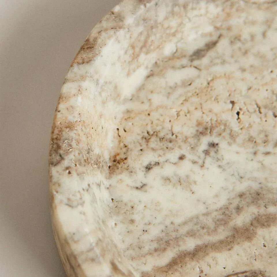 Lenvora Round Stone Tray