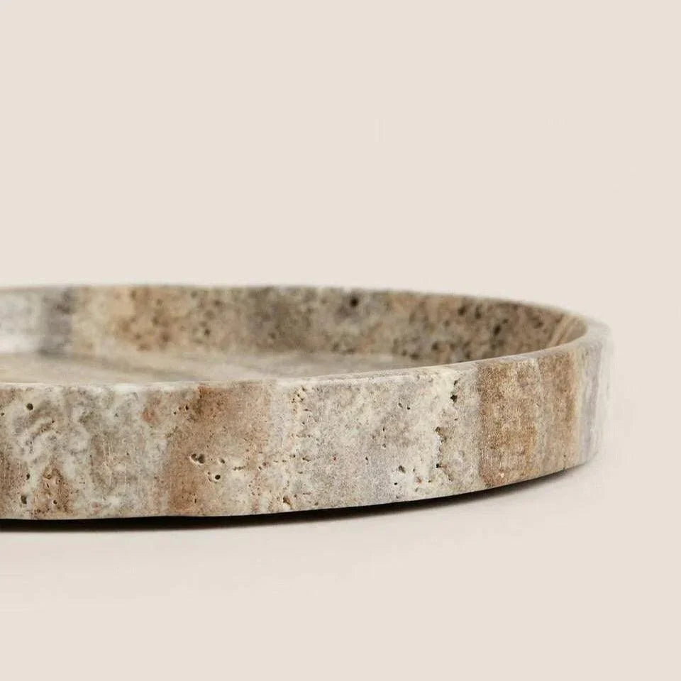 Lenvora Round Stone Tray