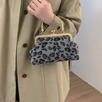 Leopard Print Evening Handbag, view 3