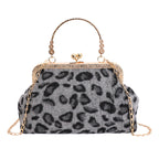 Leopard Print Evening Handbag, view 5