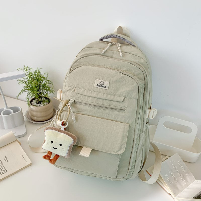 Lightweight Multi-Pocket School Backpack with Adjustable Straps, view 2