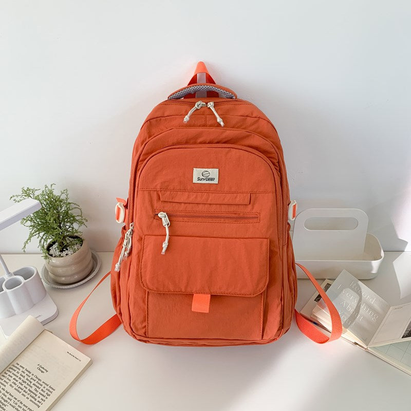 Lightweight Multi-Pocket School Backpack with Adjustable Straps