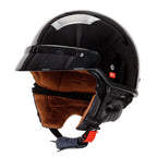 Lightweight Open-Face Motorcycle Helmet with Padded Interior, view 2