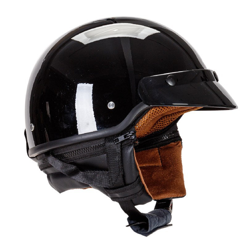 Lightweight Open-Face Motorcycle Helmet with Padded Interior, view 3