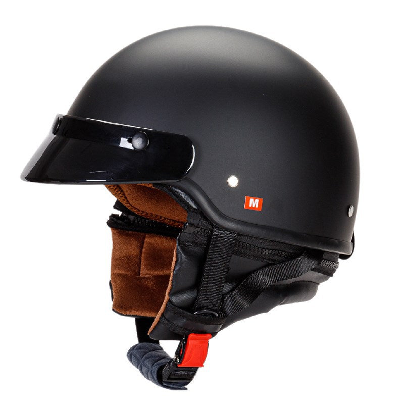 Lightweight Open-Face Motorcycle Helmet with Padded Interior, view 6