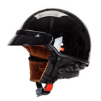 Lightweight Open-Face Motorcycle Helmet with Padded Interior