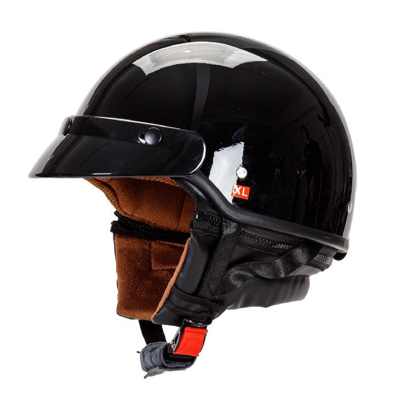 Lightweight Open-Face Motorcycle Helmet with Padded Interior