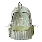 Lightweight Striped Casual Backpack with Zippered Main Compartment, view 4