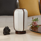 Linen Lantern Style Nightstand Lamp | Thrascher