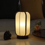 Linen Lantern Style Nightstand Lamp | Thrascher