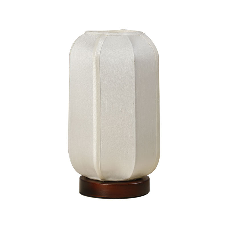 Linen Lantern Style Nightstand Lamp | Thrascher
