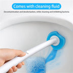 Long Handle Disposable Toilet Brush Set with Disposable Brush Heads, 330g, view 2