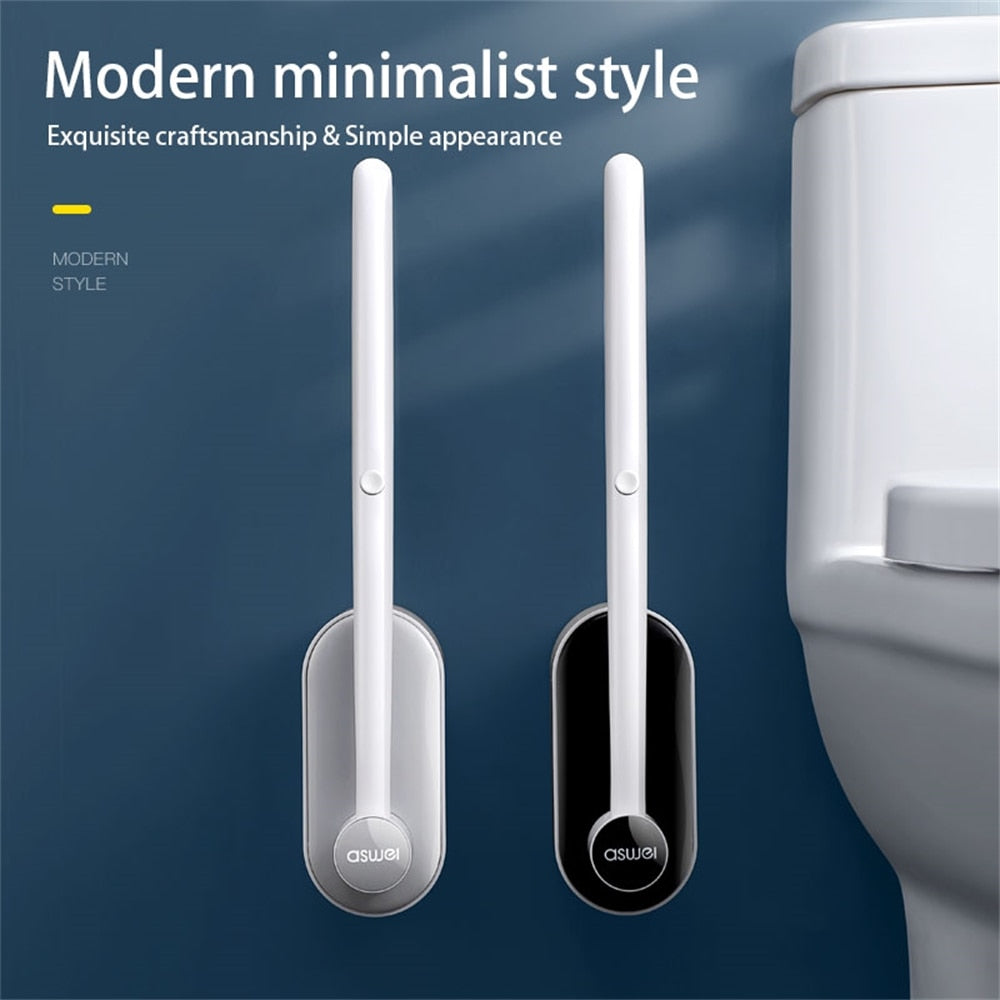 Long Handle Disposable Toilet Brush Set with Disposable Brush Heads, 330g, view 4