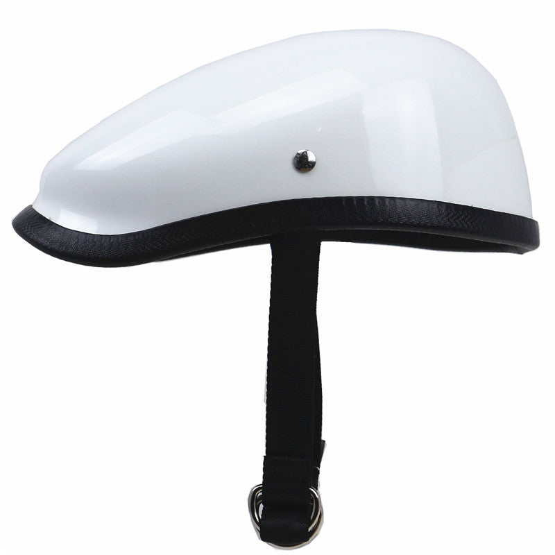 Low-Profile Motorcycle Helmet with Adjustable Chin Strap and Ventilation