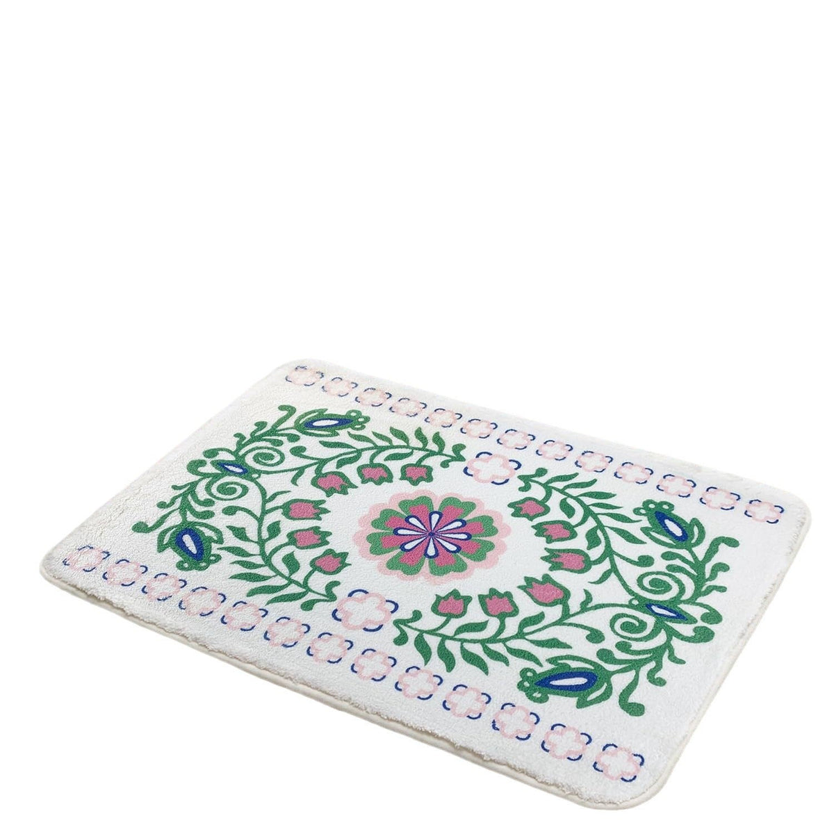 Luxurious Floral Design Bath Mat | Thrascher