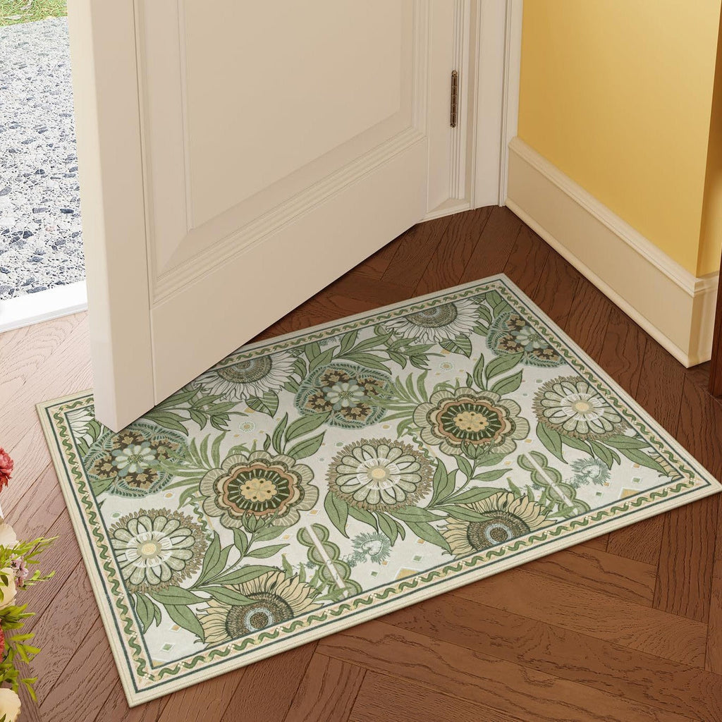 Luxurious Floral Design Bath Mat | Thrascher