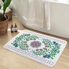 Luxurious Floral Design Bath Mat | Thrascher