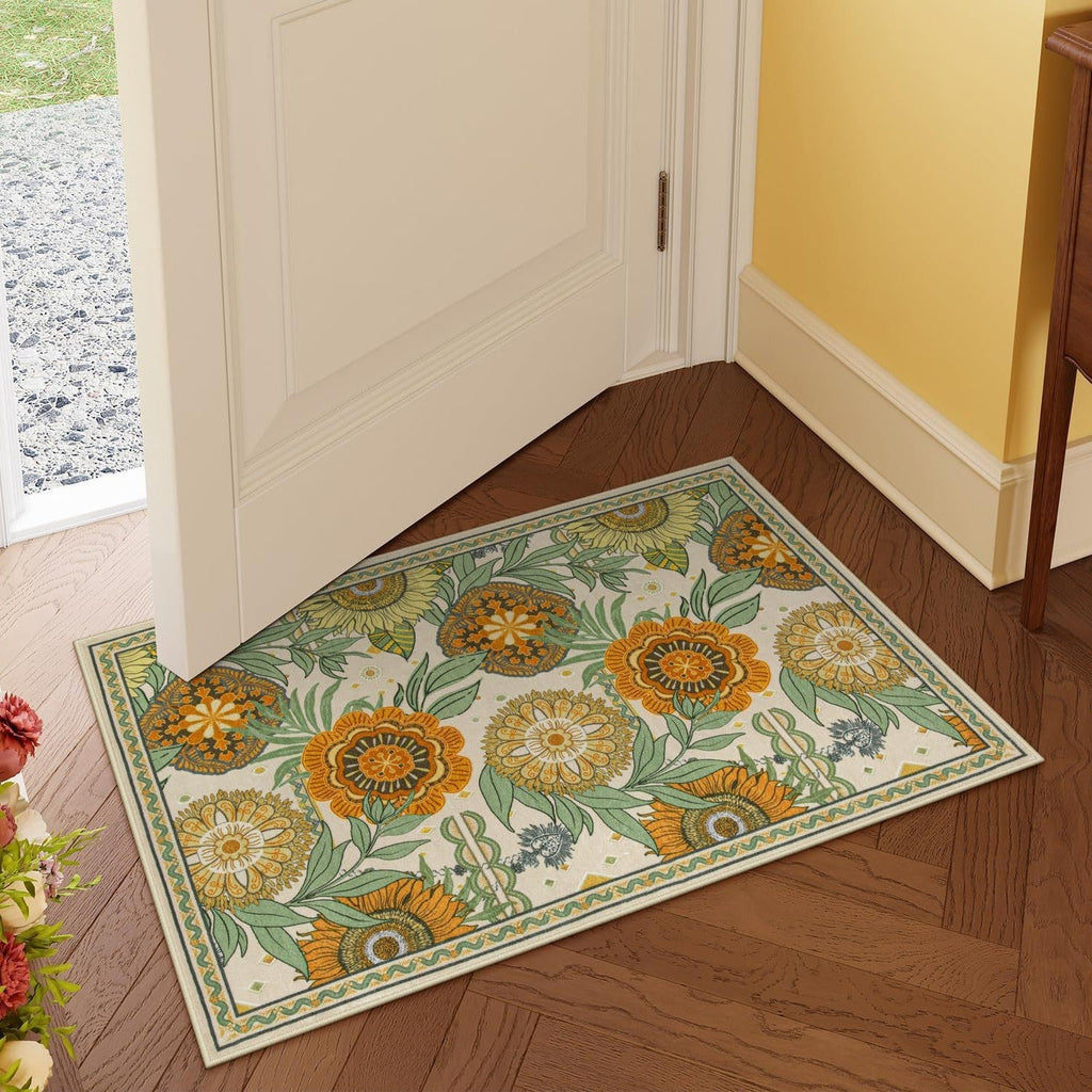 Luxurious Floral Design Bath Mat | Thrascher