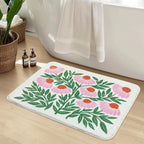 Luxurious Floral Design Bath Mat | Thrascher