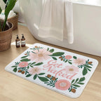 Luxurious Floral Design Bath Mat | Thrascher