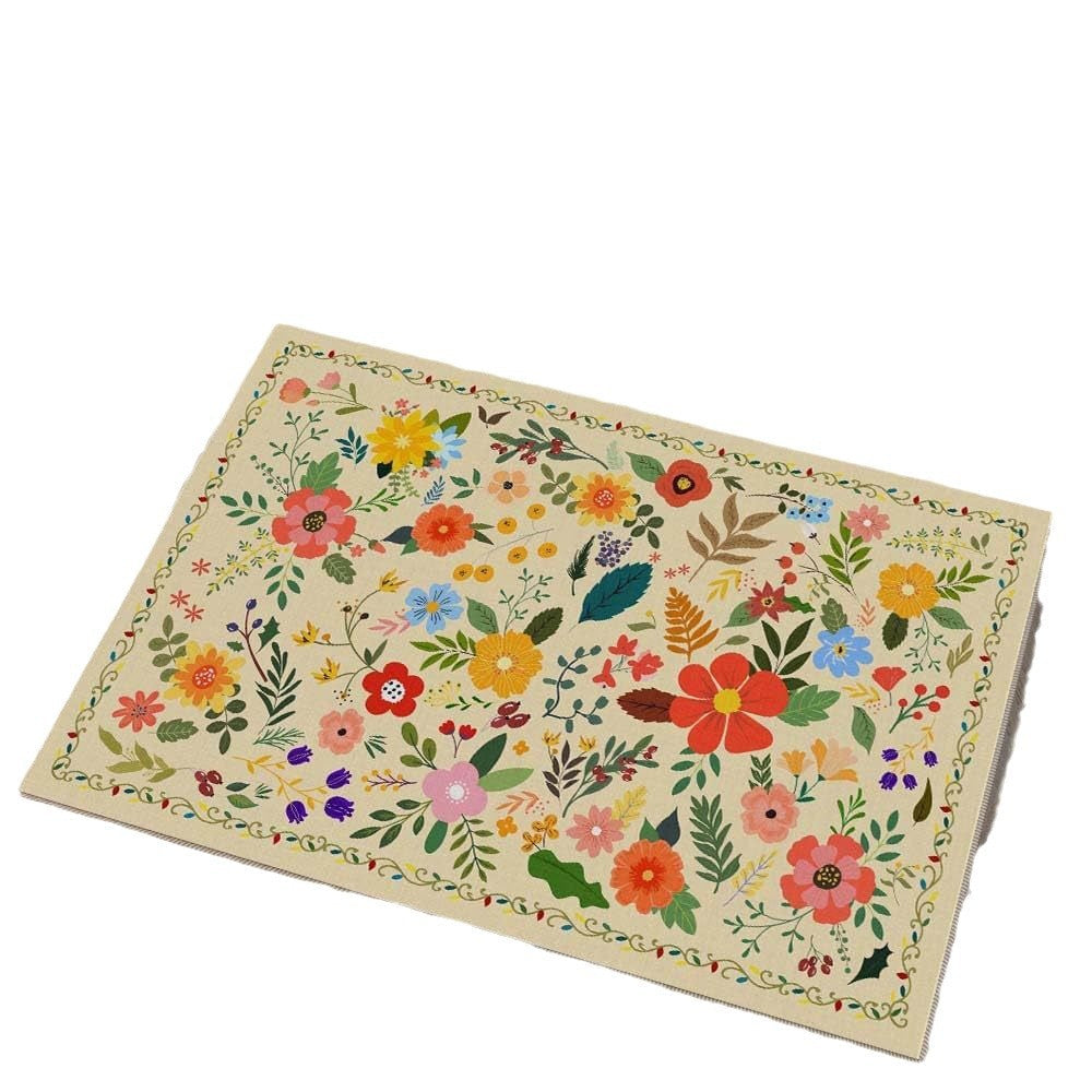 Luxurious Floral Design Bath Mat | Thrascher