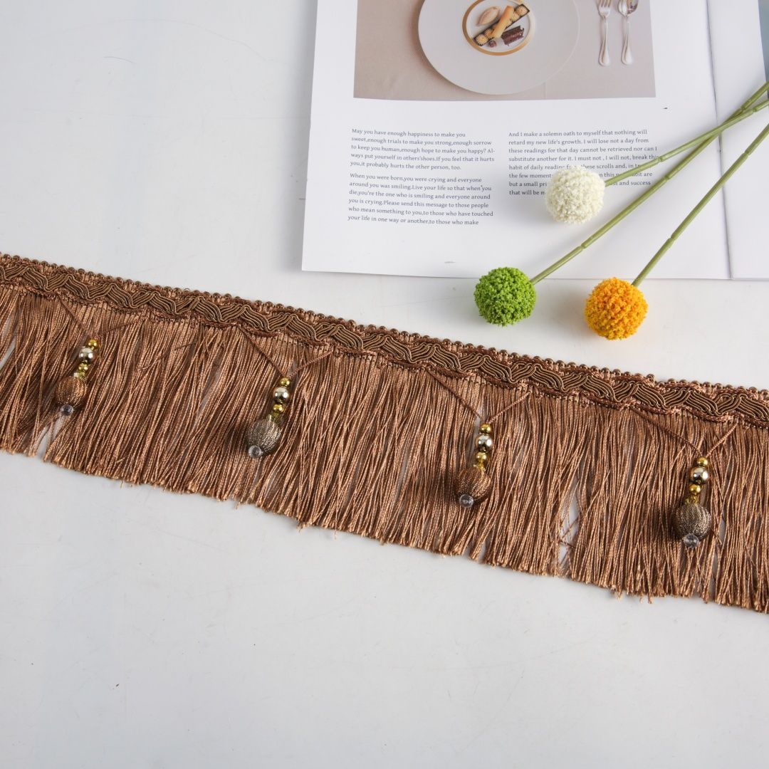 Luxury Fringe Braid with Bead Trim | Thrascher