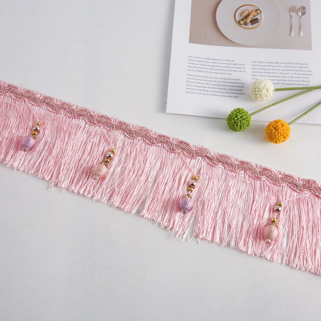 Luxury Fringe Braid with Bead Trim | Thrascher