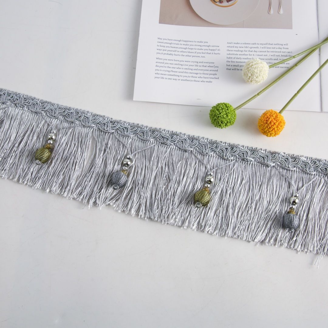 Luxury Fringe Braid with Bead Trim | Thrascher