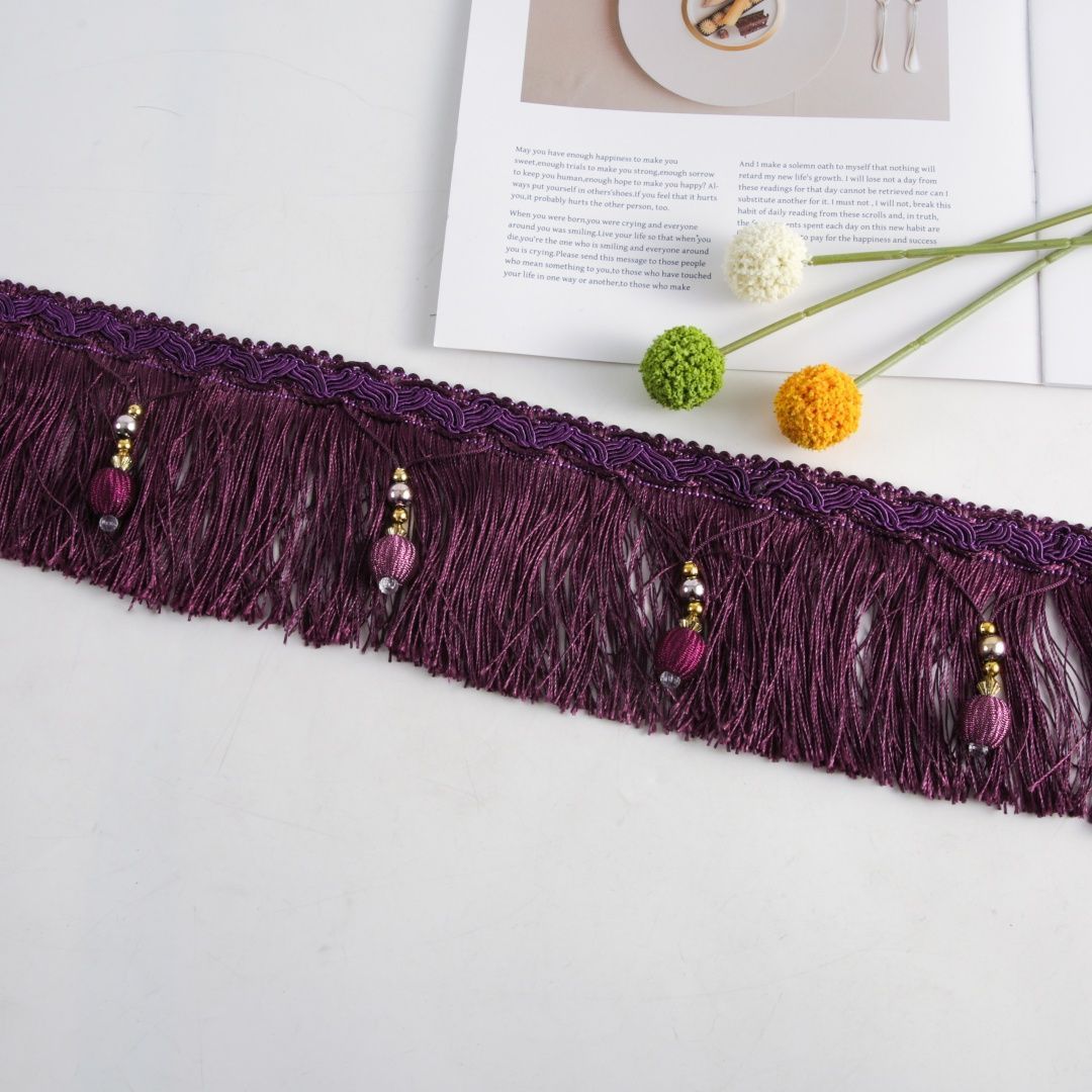 Luxury Fringe Braid with Bead Trim | Thrascher