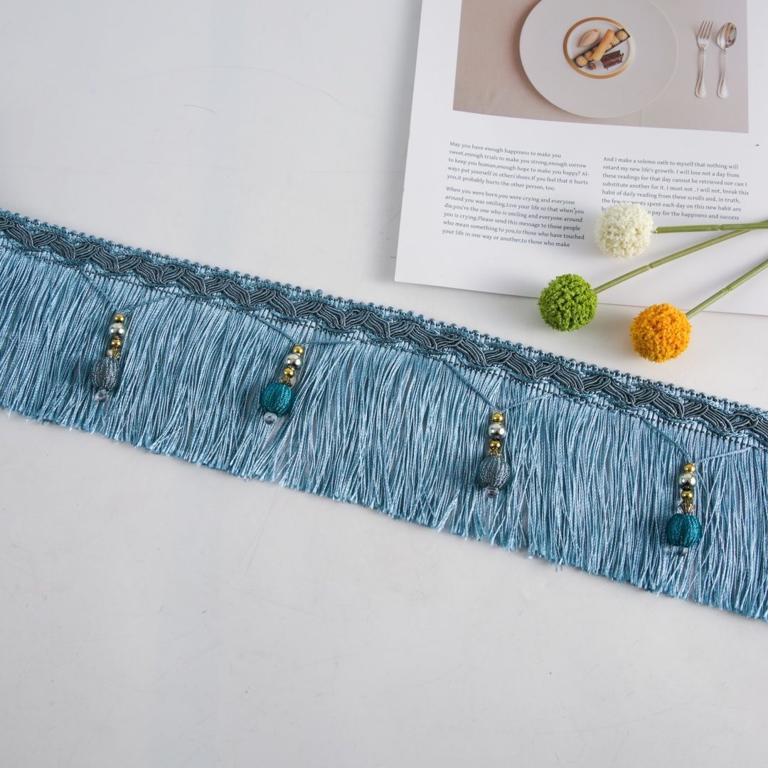 Luxury Fringe Braid with Bead Trim | Thrascher
