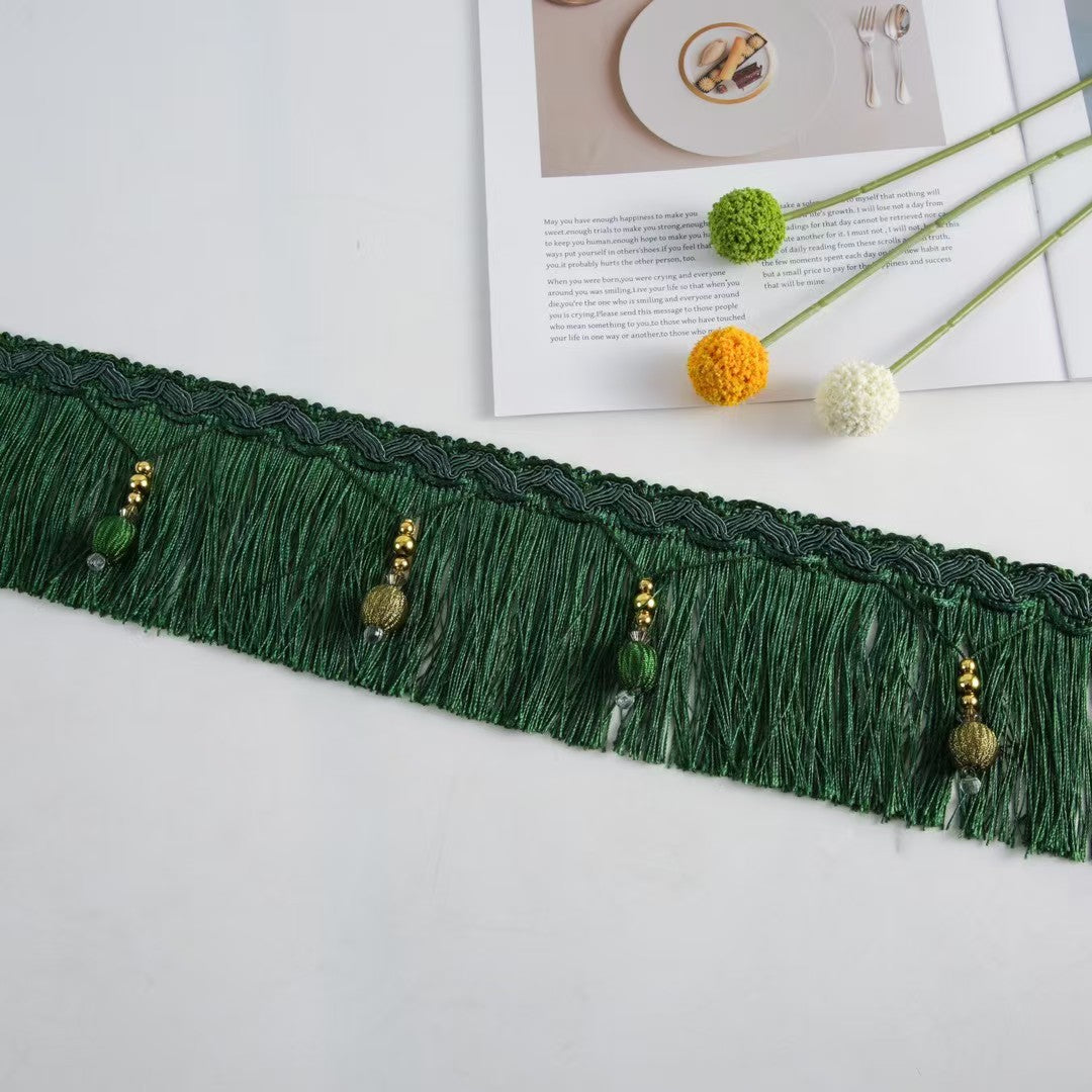 Luxury Fringe Braid with Bead Trim | Thrascher