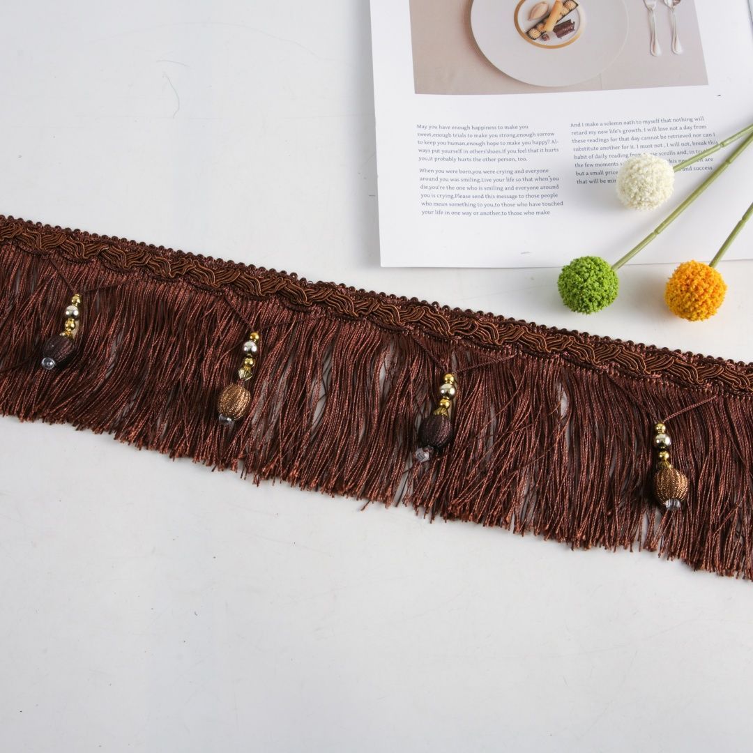 Luxury Fringe Braid with Bead Trim | Thrascher