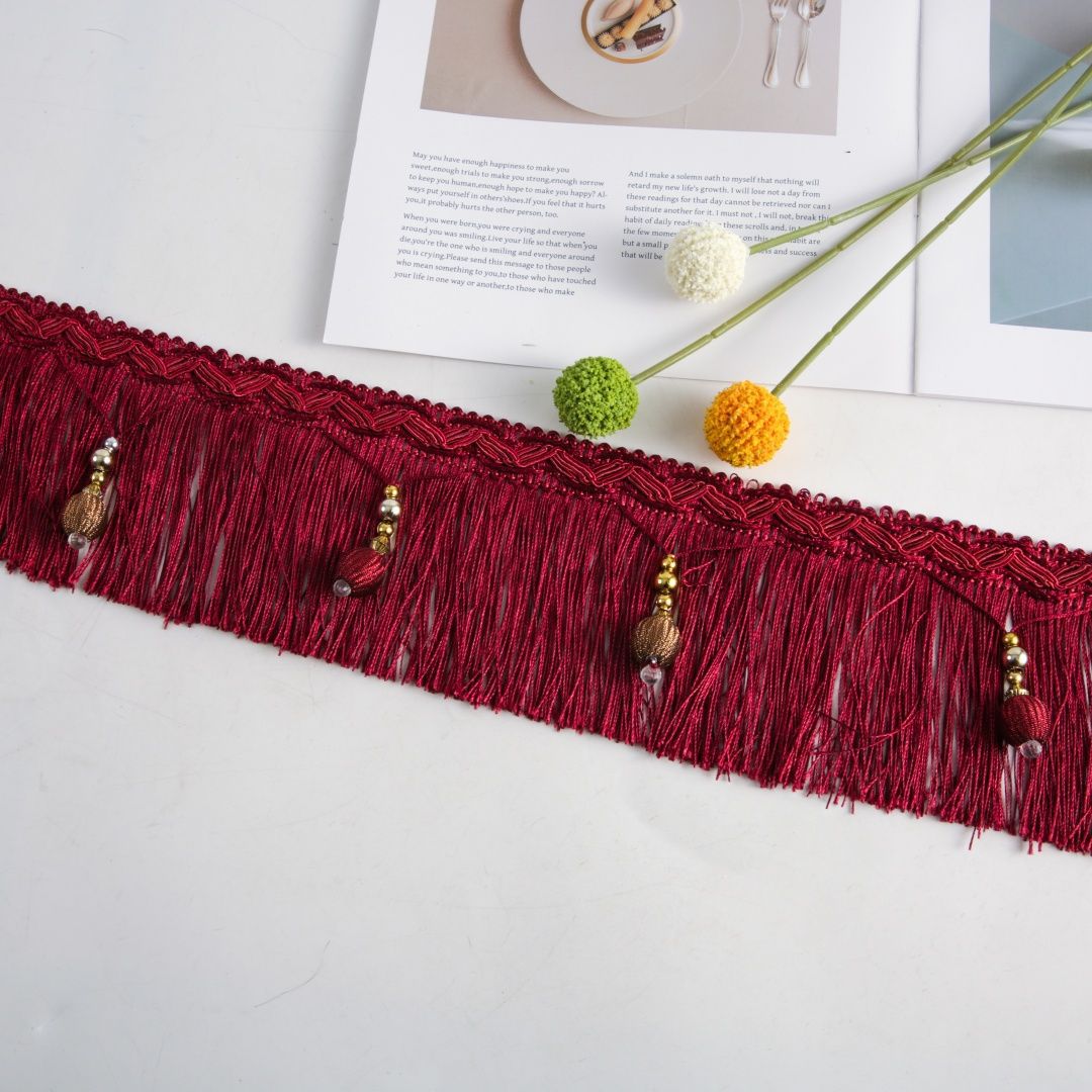 Luxury Fringe Braid with Bead Trim | Thrascher