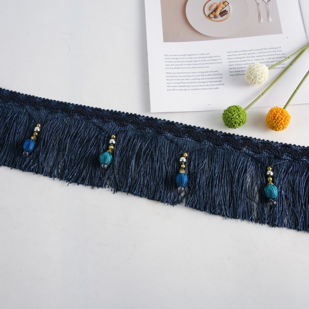 Luxury Fringe Braid with Bead Trim | Thrascher