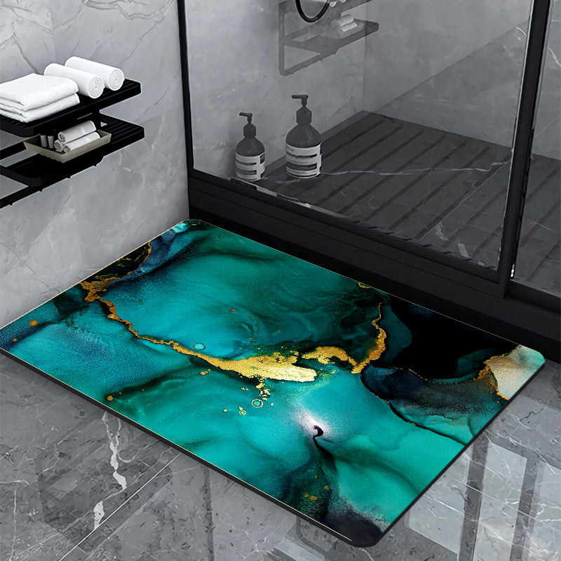 Luxury Marble-Effect Bath Mat | Thrascher