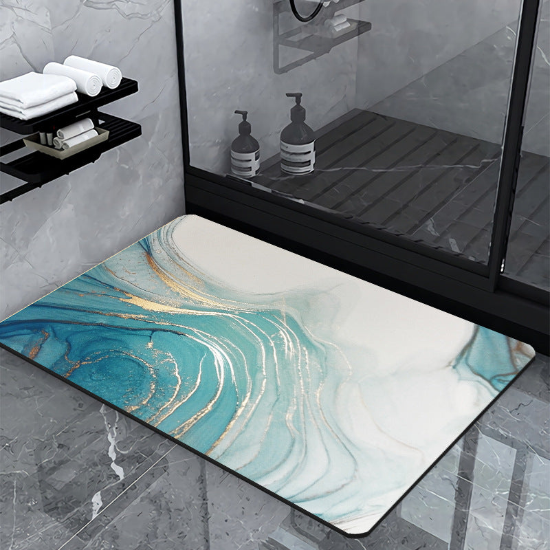 Luxury Marble-Effect Bath Mat | Thrascher