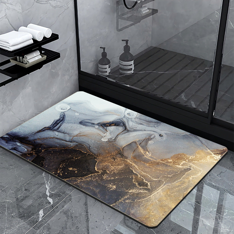 Luxury Marble-Effect Bath Mat | Thrascher