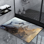 Luxury Marble-Effect Bath Mat | Thrascher
