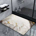 Luxury Marble-Effect Bath Mat | Thrascher