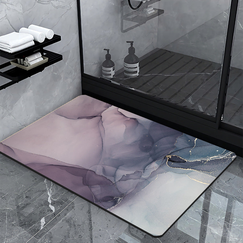 Luxury Marble-Effect Bath Mat | Thrascher