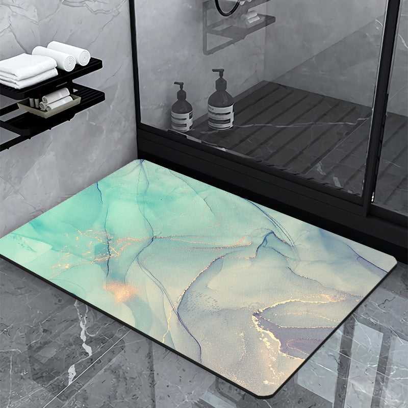 Luxury Marble-Effect Bath Mat | Thrascher