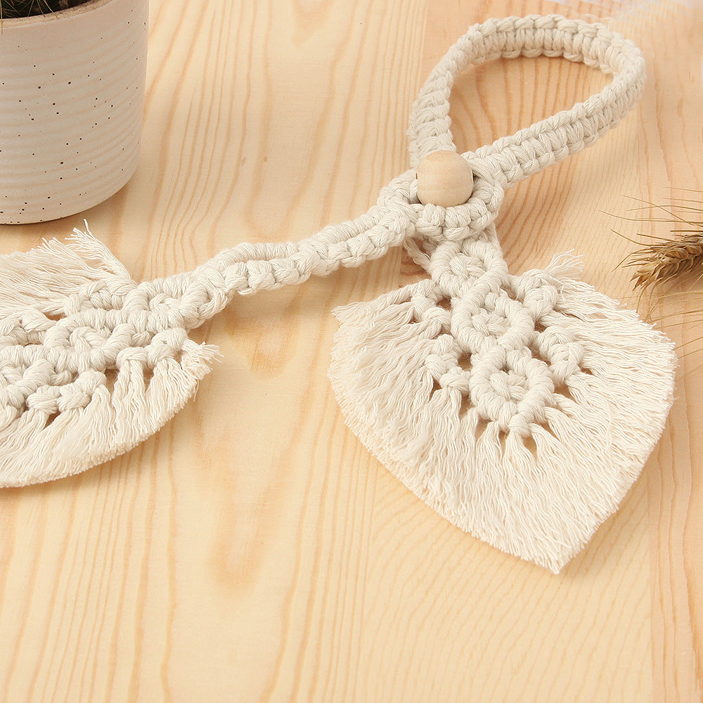 Macrame Curtain Tieback Golden Yellow | Thrascher