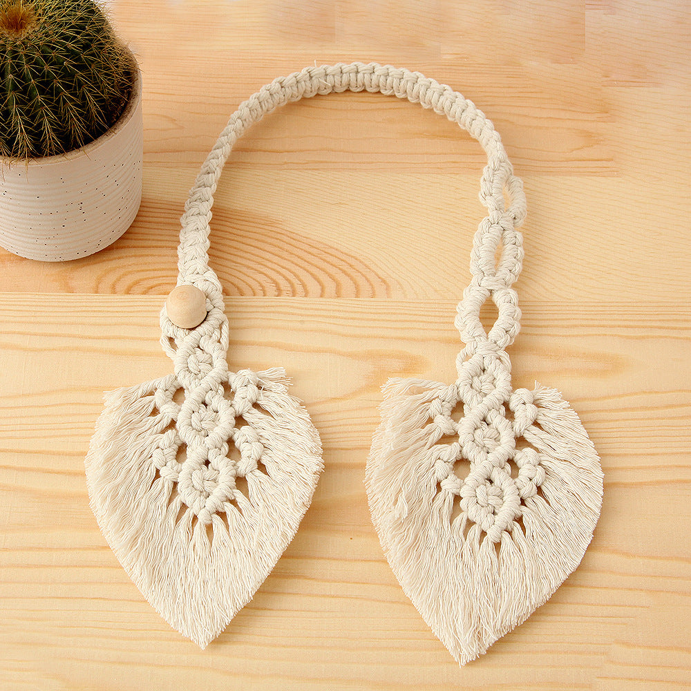 Macrame Curtain Tieback Golden Yellow | Thrascher