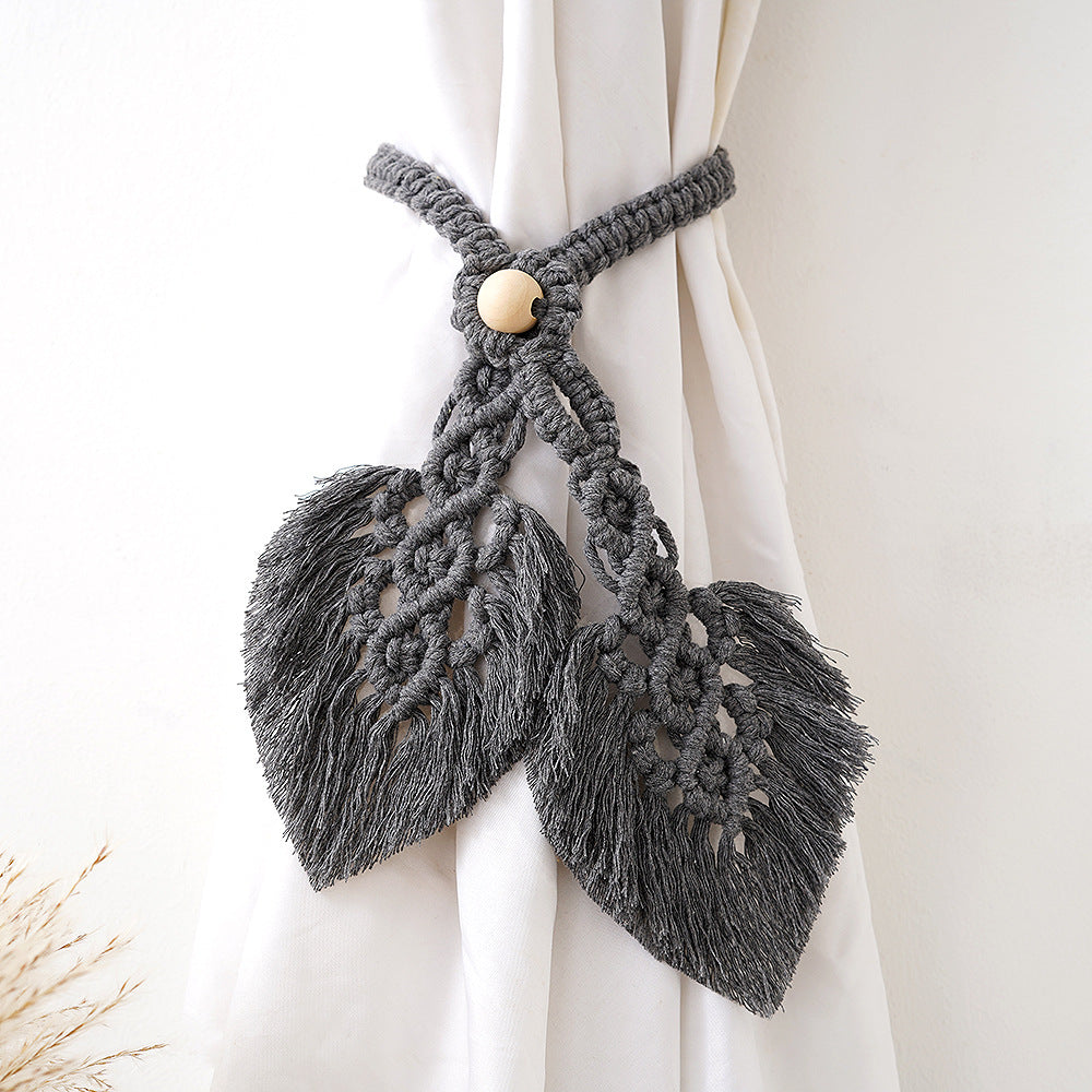 Macrame Curtain Tieback Golden Yellow | Thrascher