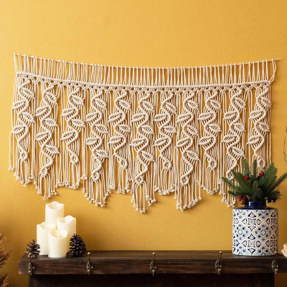 Macrame Curtain with Artistic Fringes | Thrascher