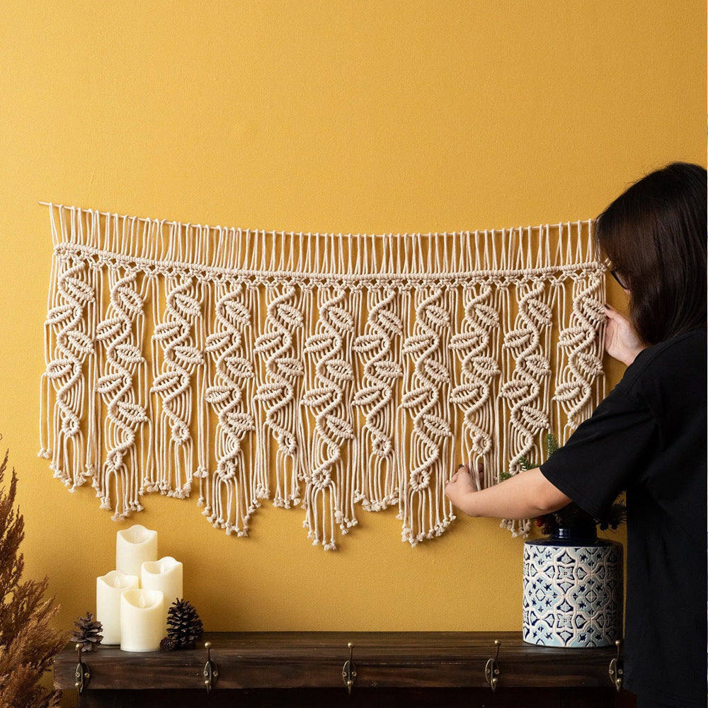 Macrame Curtain with Artistic Fringes | Thrascher